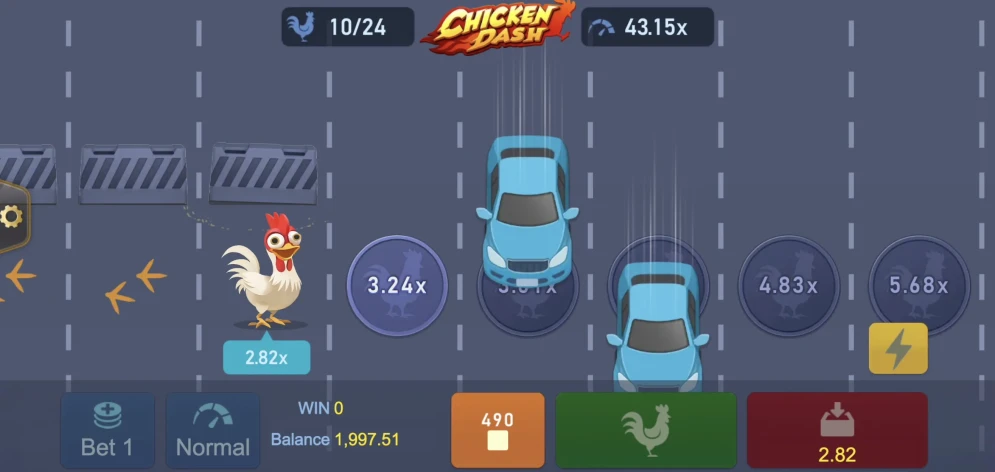 Chicken Dash gameplay